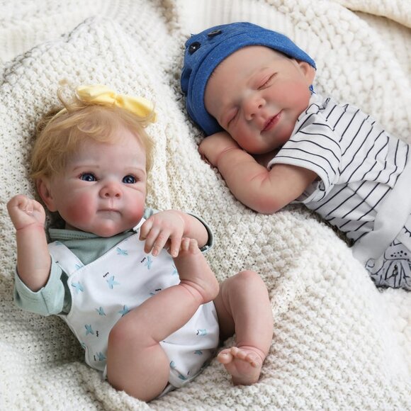 🆕18inches with a weighted cloth body Reborn Baby Dolls 18'' Girl and 18''Boy - Picture 1 of 9